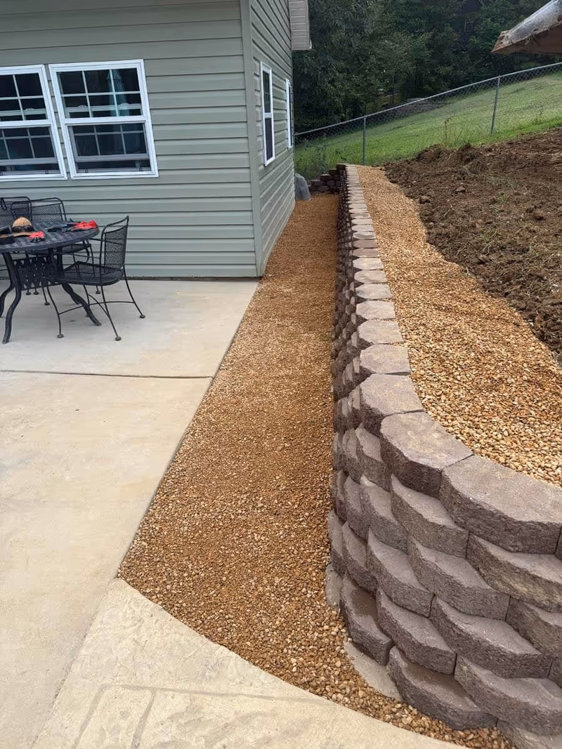 Completed concrete driveway project in Chattanooga Tennessee